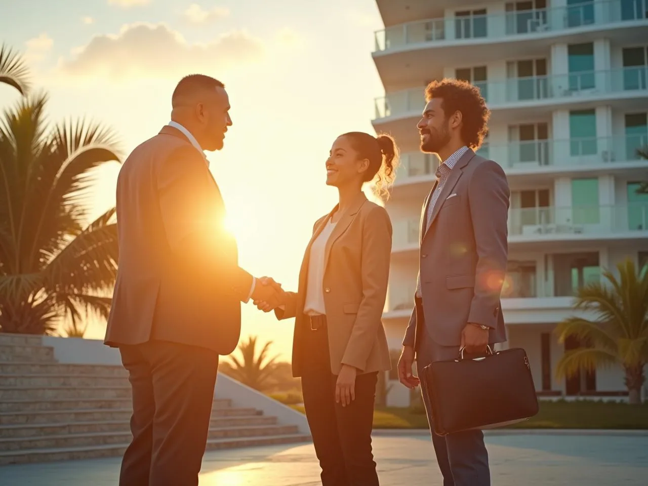 Investors reviewing a property